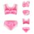 LittleForBig Unisex Pullover aus Seidigem Satin mit Glänzender Spitzenverarbeitung und Rüschenbesatz Croptop-Höschen-Form Dessous Loungewear Bralette Set Magenta XXL - 6