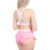 LittleForBig Unisex Schlafanzug-Set mit Kreuzträger-Oberteil (verstellbare Träger) und Slip-Höschen im Bralette-Design – Verfügbar in Rosa XXXL - 3