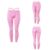 LittleForBig Unisex Soft Silky Y2k Thong Strap Sissy Yoga Pants Leggings – Allover-Print Rosa S - 5