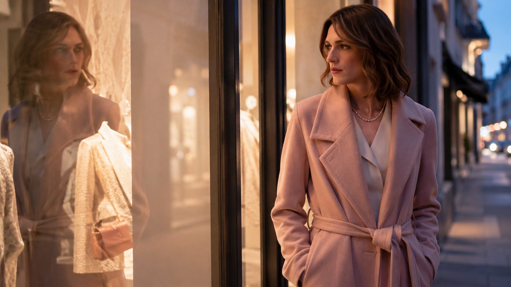 Stimmungsvolles Crossdresser Beitragsbild zu Crossdresser Geschichte – Der Mantel im Schaufenster