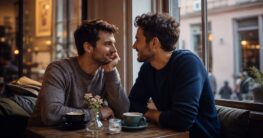 Stimmungsvolles Beitragsbild zur queeren Geschichte Schwule Geschichte – Das Date am Fensterplatz