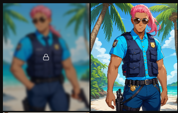 OurDream.ai Bildgenerator: Jasper Vex in einer Strandszene