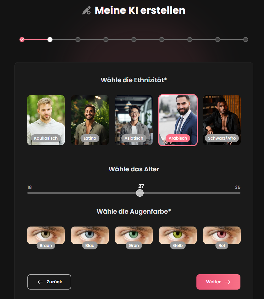Candy AI Ethnizität Alter und Augenfarbe