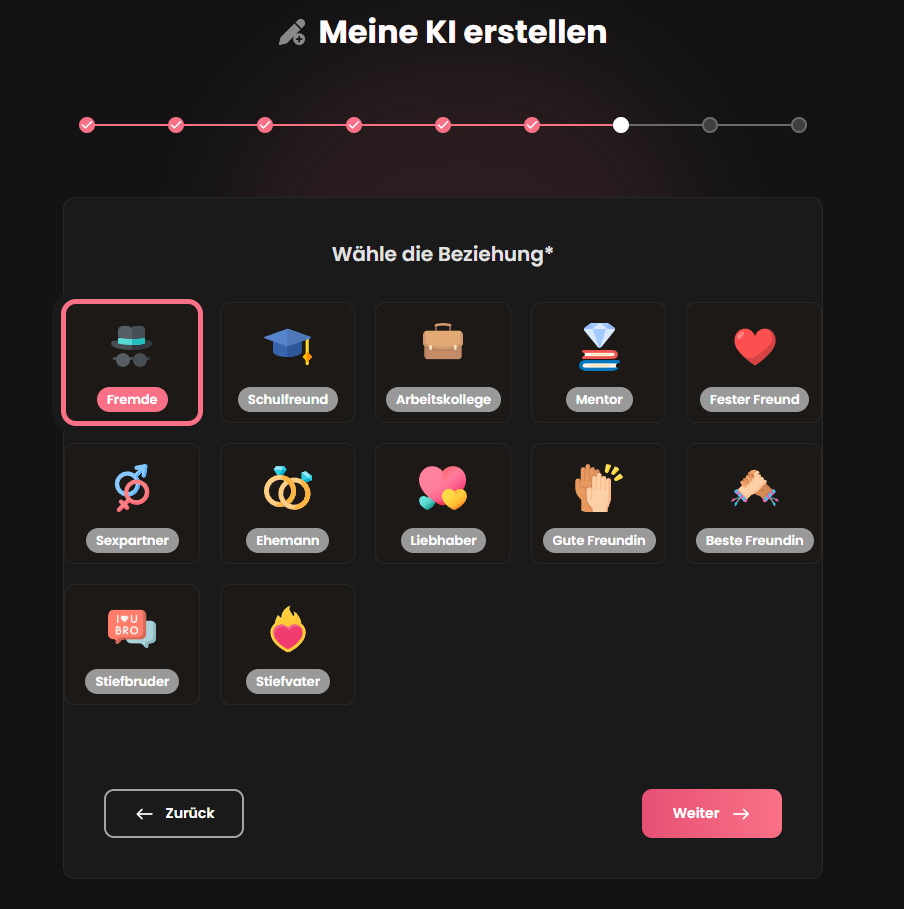 Candy AI Beziehung festlegen