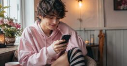 Sanftes Femboy Beitragsbild zu Femboy Geschichte – Die Nachricht, die nach Zuhause klang