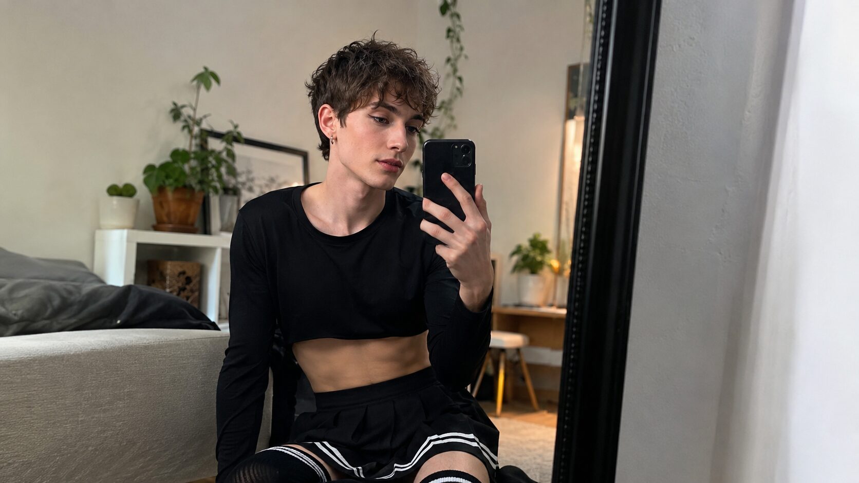 Sanftes Femboy Beitragsbild zu Femboy Geschichte – Wie ein Foto plötzlich ehrlich wurde