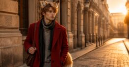 Stimmungsvolles Foxboy Beitragsbild zu Foxboy Geschichte – Das Foto mit dem roten Mantel