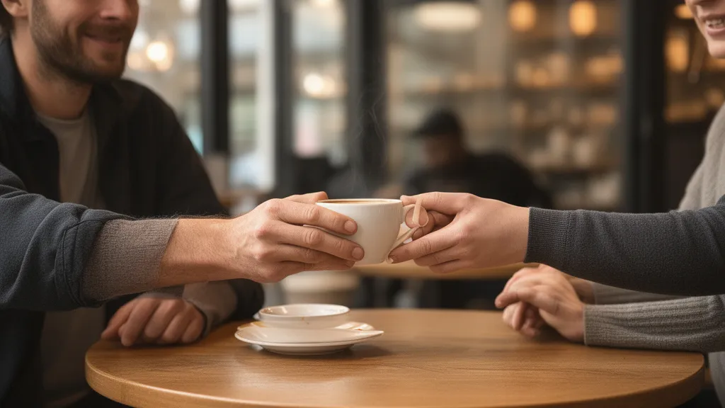 Deux hommes, un café : la magie du premier regard, image 1